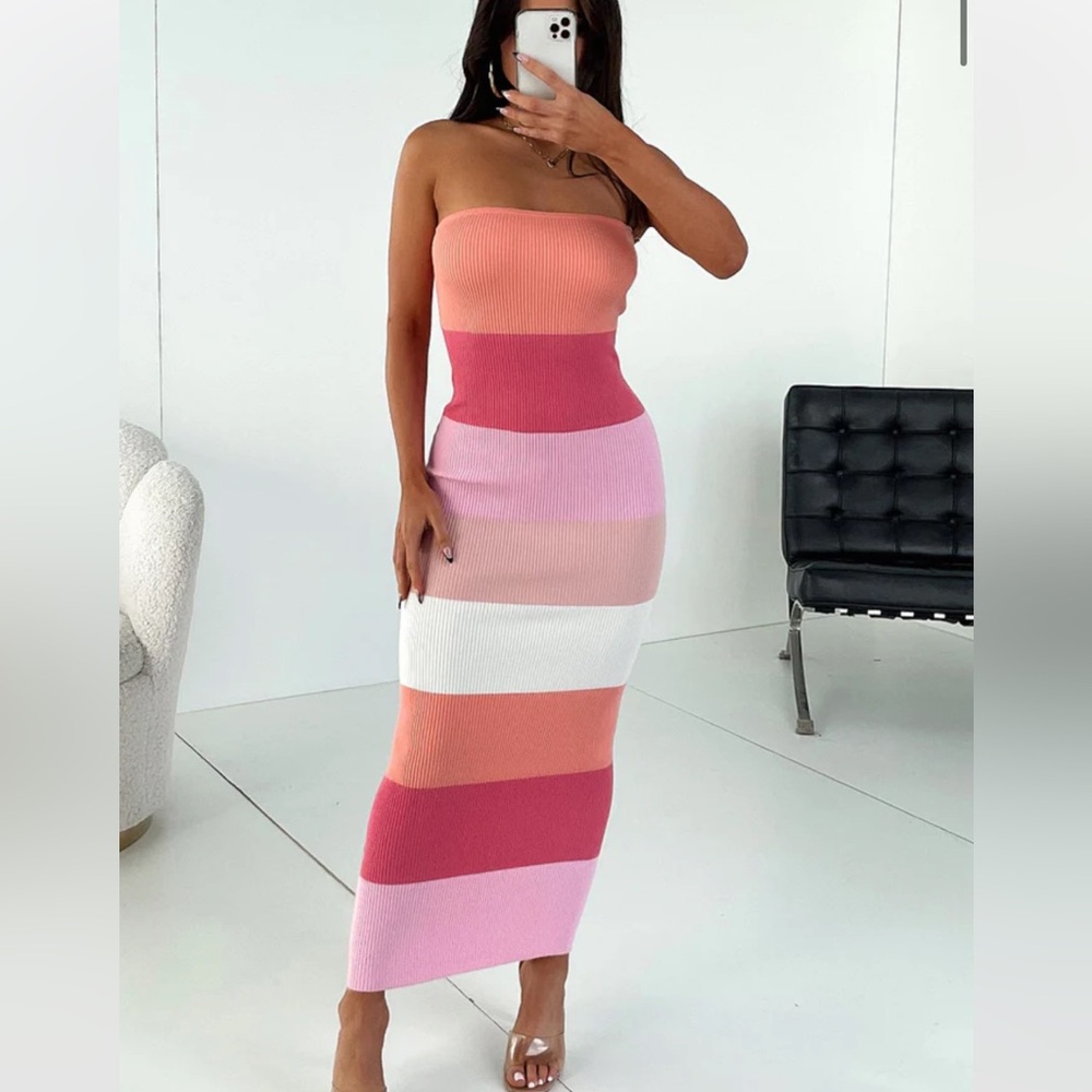 That’s so fetch bodycon maxi dress pink Drake Maxi Dress